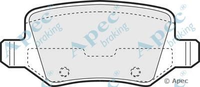 APEC BRAKING pad1214 -  Комплект тормозных колодок, дисковый тормоз